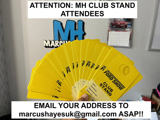 THE FORD SHOW 2025 MH CLUB STAND PASSES HAVE LANDED!! 😀