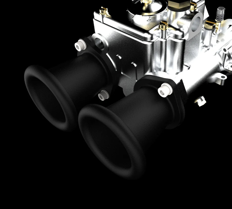 DCOE Carburettor Velocity Stack set - ram pipe design