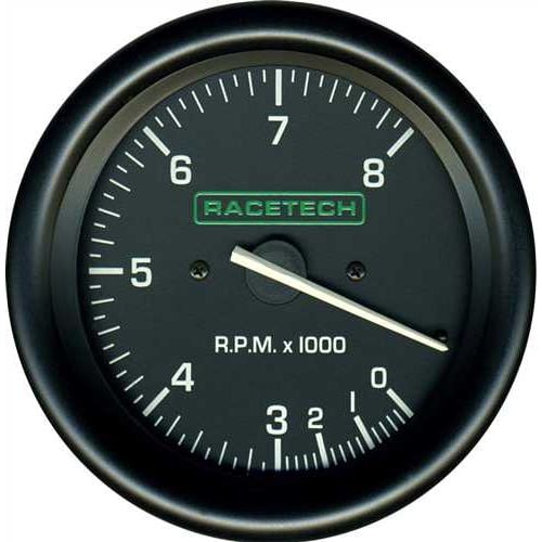 RACETECH REV COUNTER (TACHOMETER) 0-8000 RPM