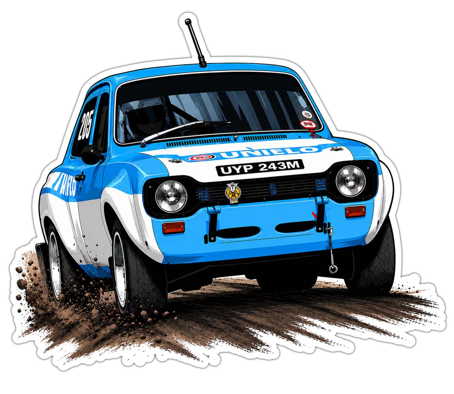 July Calendar Car Vinyl Magnet - Paul’s Mk1 Escort
