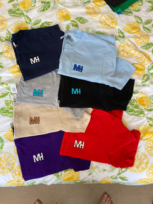 'MH' EMBROIDERED T-shirt