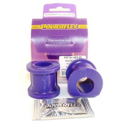 POWERFLEX POLYBUSHES (PAIR): FRONT ANTI-ROLL BAR 22mm, FORD ESCORT MK2, CAPRI MK2/3 -09/79