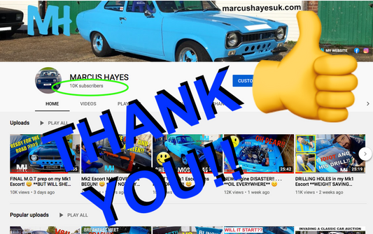 10,000 SUBSCRIBERS ON YOUTUBE!!! THANK YOU!!!! 👍