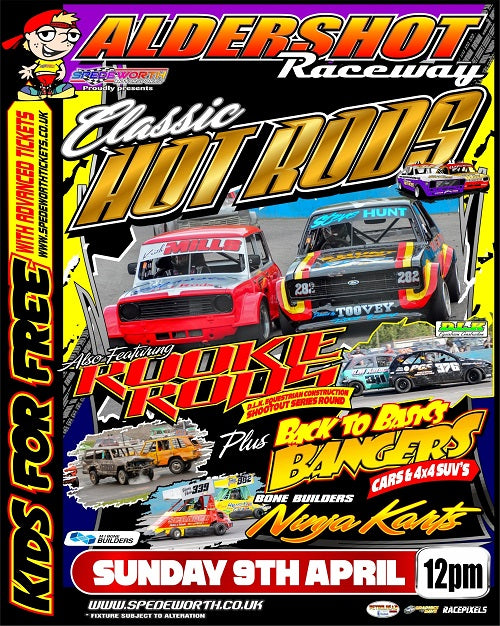 I'M GOING BANGER RACING IN 'MAUDE' THIS EASTER SUNDAY @ ALDERSHOT RACEWAY