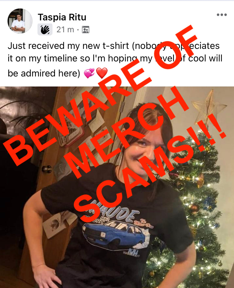 BEWARE OF MERCH SCAMS!!! 🙁