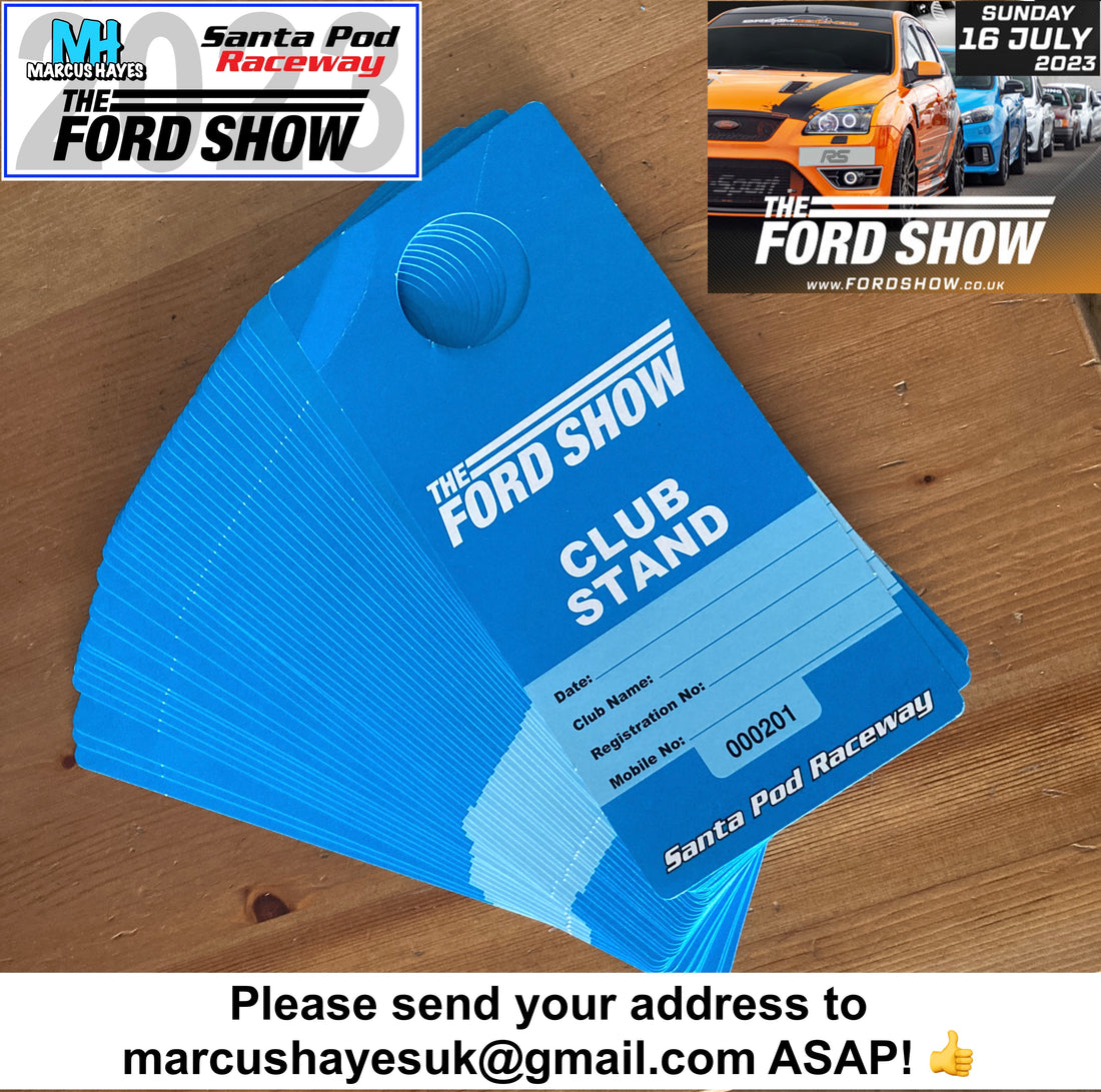 THE FORD SHOW 2023 CLUB STAND PASSES HAVE LANDED! 👍