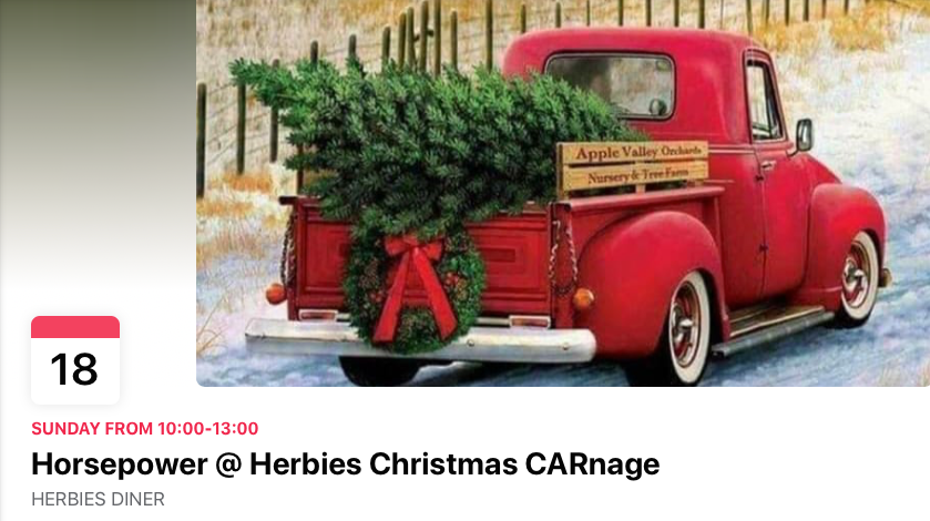 HORSEPOWER @ HERBIES CHRISTMAS CARNAGE THIS SUNDAY! 😃