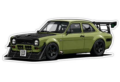 May Calendar Car Vinyl Magnet – Garry’s Twin Turbo LS Escort / TVR