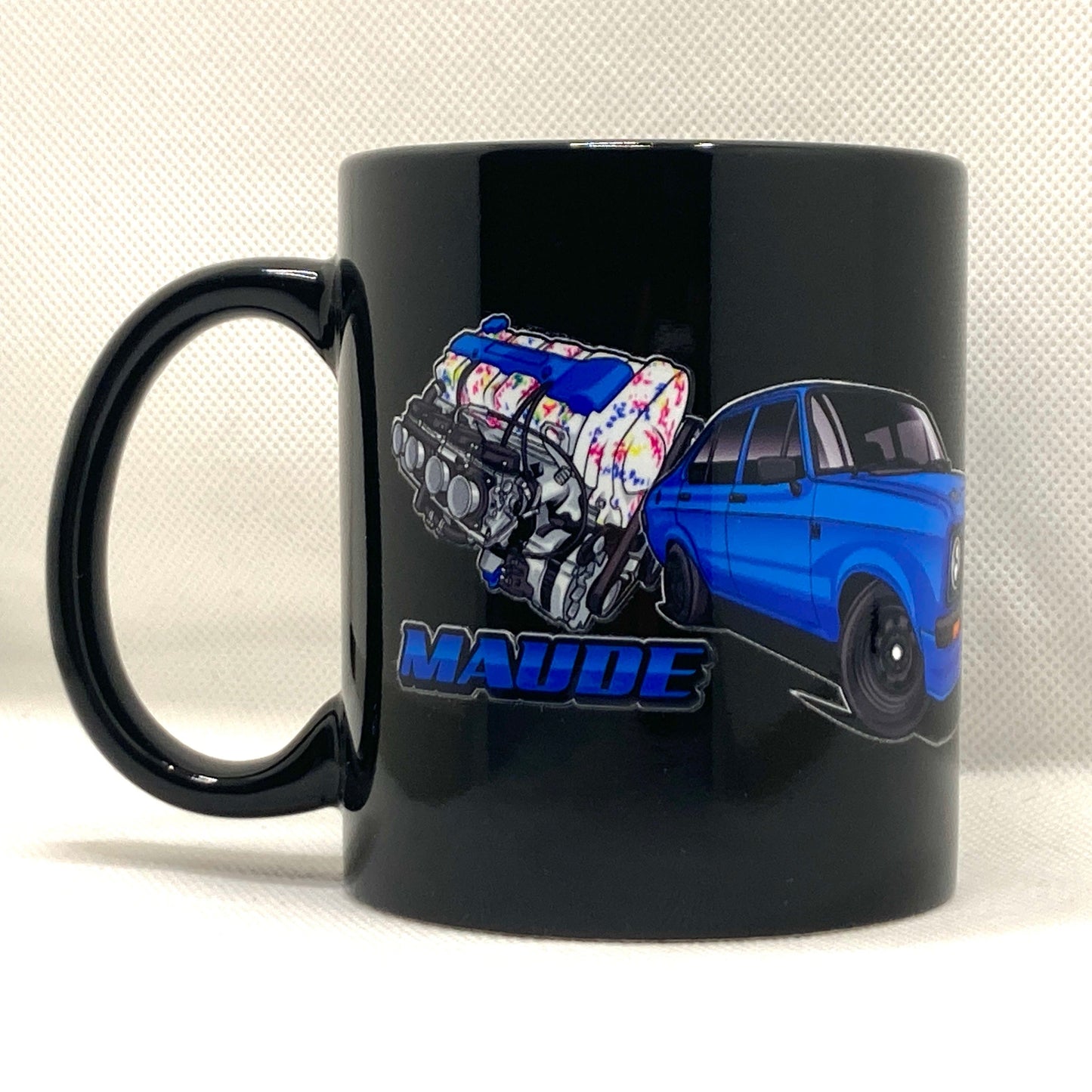 'MAUDE' THE MORE-DOOR MK2 ESCORT MUG (Gloss Finish/Black mug)