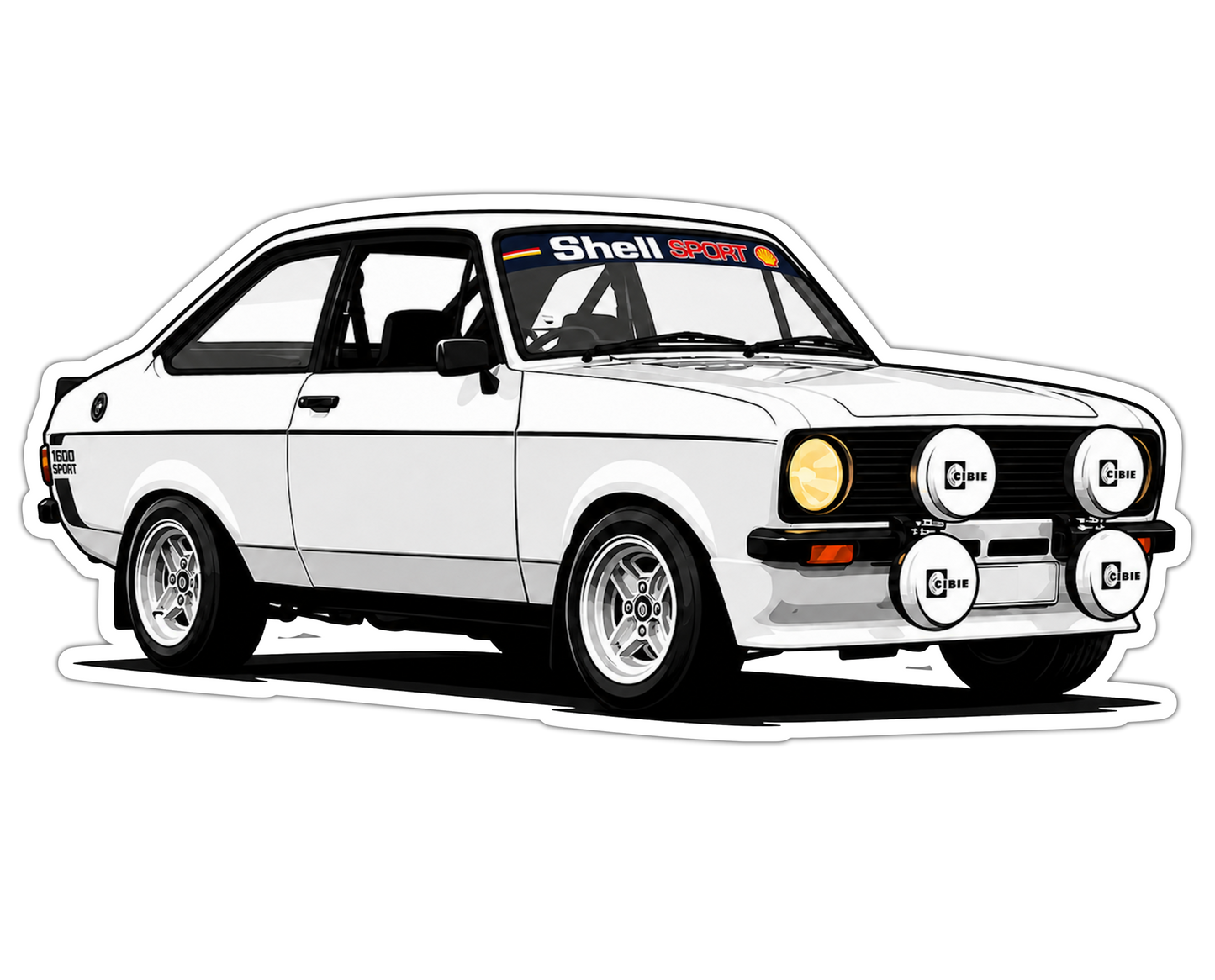 June Calendar Car Vinyl Sticker – Eoghan’s 1979 Mk2 Escort 1600 Sport
