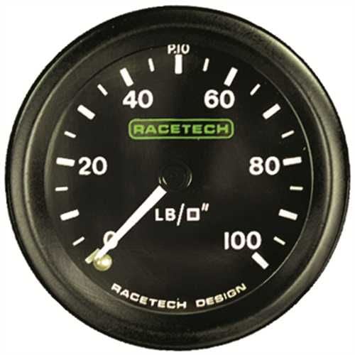 RACETECH OIL PRESSURE GAUGE 100PSI CAPILLARY