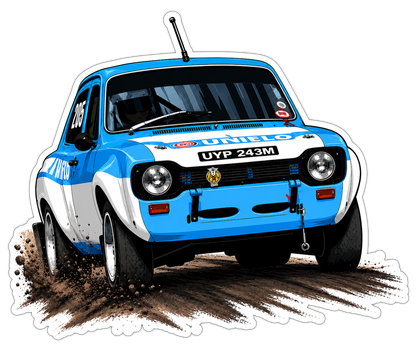 July Calendar Car Vinyl Sticker - Paul’s Mk1 Escort