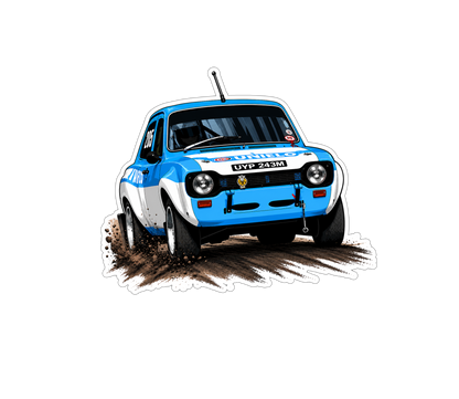 July Calendar Car Vinyl Sticker - Paul’s Mk1 Escort