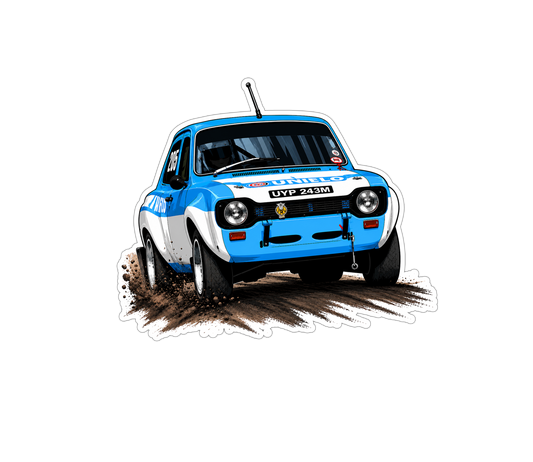 July Calendar Car Vinyl Magnet - Paul’s Mk1 Escort