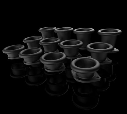 DCOE Carburettor Velocity Stack set - ram pipe design