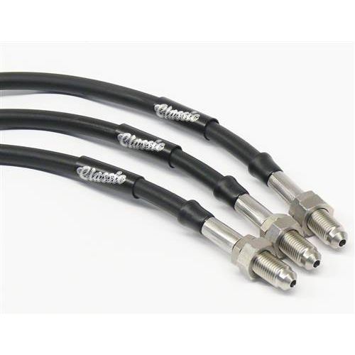 GOODRIDGE CLASSIC BRAIDED BRAKE PIPE KIT (STAINLESS FITTINGS): FORD ESCORT MK1 1968-74