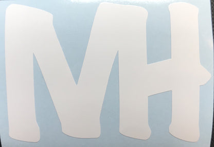 'MH' VINYL DECAL *WHITE*