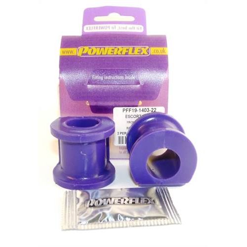 POWERFLEX POLYBUSHES (PAIR): FRONT ANTI-ROLL BAR 22mm, FORD ESCORT MK2, CAPRI MK2/3 -09/79