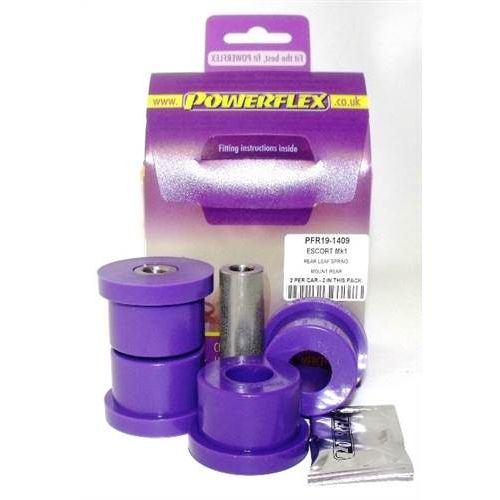 POWERFLEX POLYBUSHES (PAIR): LEAF SPRING REAR, FORD ESCORT MK1 & CORTINA MK2 10/68≥