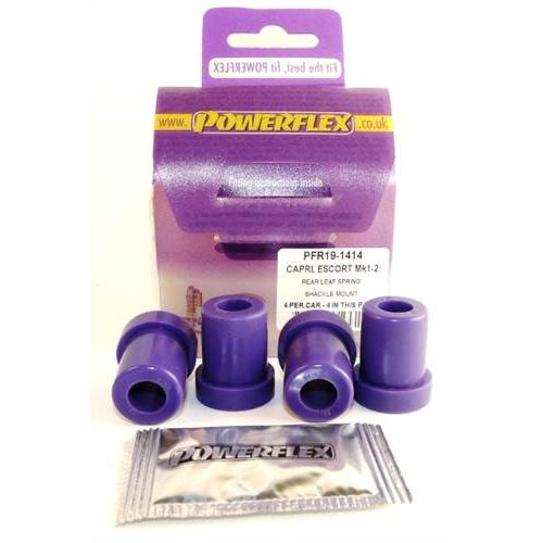 POWERFLEX POLYBUSHES: REAR SHACKLE, FORD ESCORT MK1/2, CAPRI, ANGLIA 105E, CORTINA MK1/2