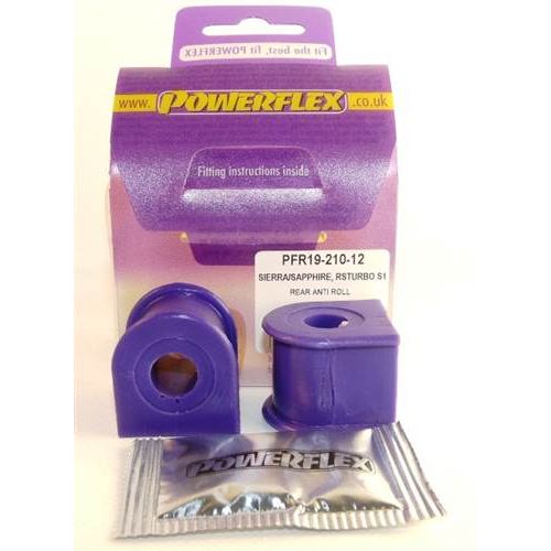 POWERFLEX POLYBUSHES (PAIR): REAR ANTI-ROLL BAR 12mm, FORD ESCORT MK3/MK4, ESCORT RS TURBO S1, SIERRA MK2, SIERRA XR4X4 & FIESTA MK1/2 (NOT XR2 MK2)