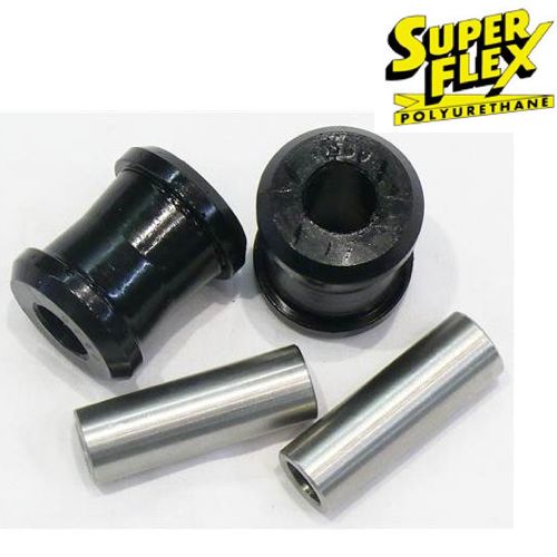 SUPERFLEX POLYBUSHES (PAIR): INNER TCA, FORD ESCORT MK1/2, CAPRI & CORTINA MK1/2, ANGLIA 105E. ALSO ANTI-TRAMP BAR TO AXLE BUSH ESCORT MK1/2 RS & CORTINA MK1/2