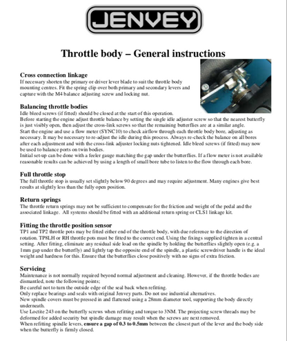 JENVEY 2x 45MM SIDEDRAUGHT THROTTLE BODIES WITH IDLE BYPASS ADJUSTMENT